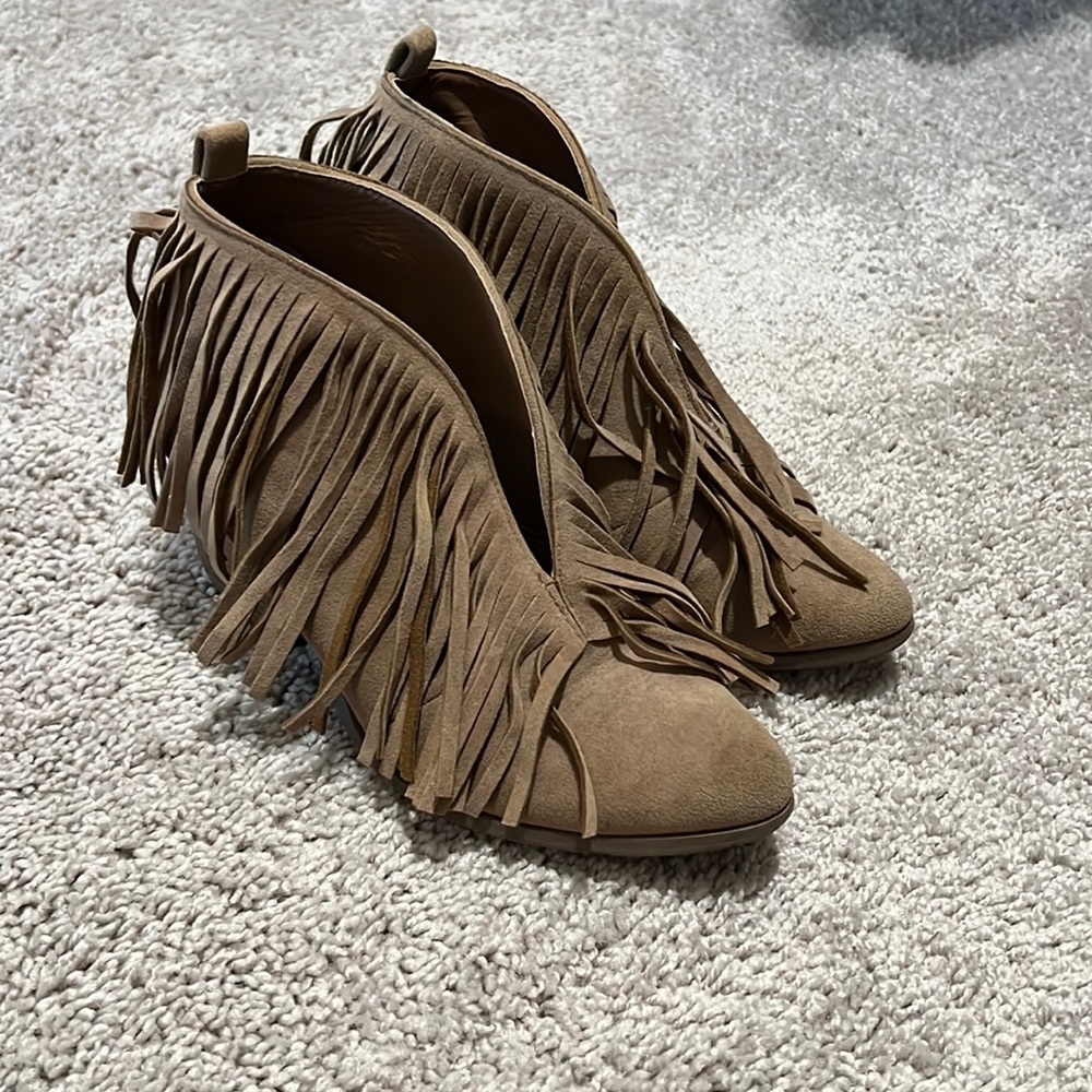 Fringe booties